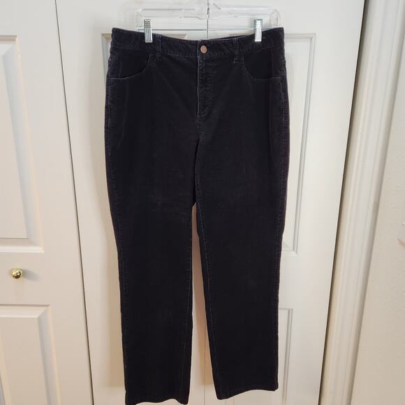 Talbots Pants - Talbots women's 16W Black Heritage Corduroy Pants Cotton Spandex Blend